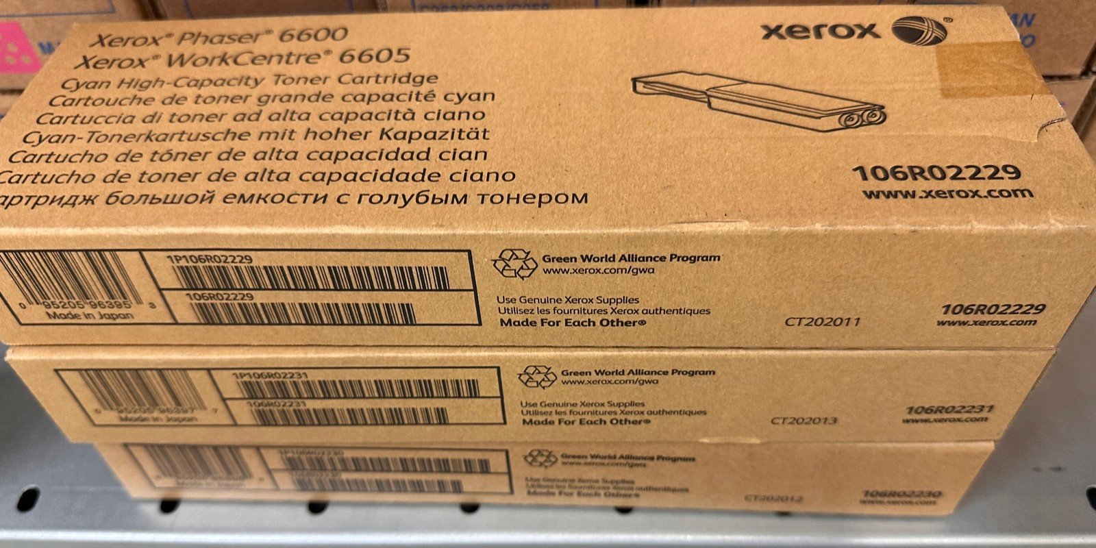 Toner Xerox Phaser 6600 Cyan Originál 106R02229