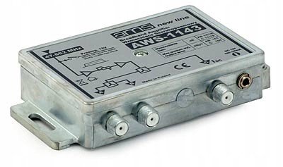 Interní zesilovač 1 w -3wy zásuvky typu F