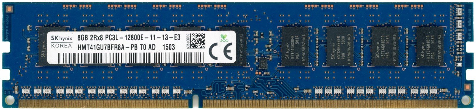 Sk Hynix HMT41GU7BFR8A-PB 8GB DDR3 1600MHz Unbuffered Ecc