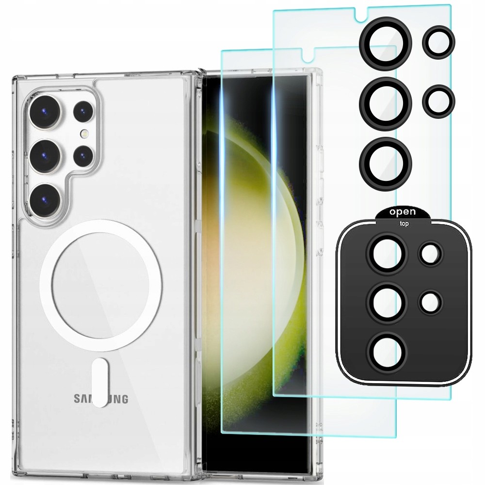 Case Pro Magsafe Pro Galaxy S24 Ultra Crystal Sklo Na Displej Fotoaparát