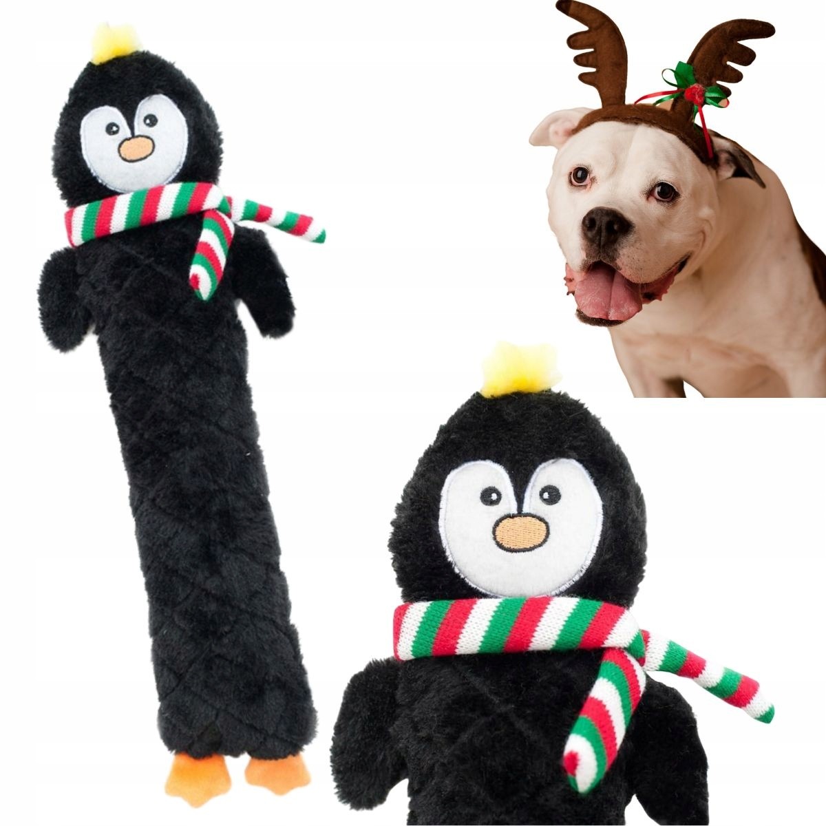 Hračka Pro Psy Světový Tučňák S Lahví praskající silný na Vánoce