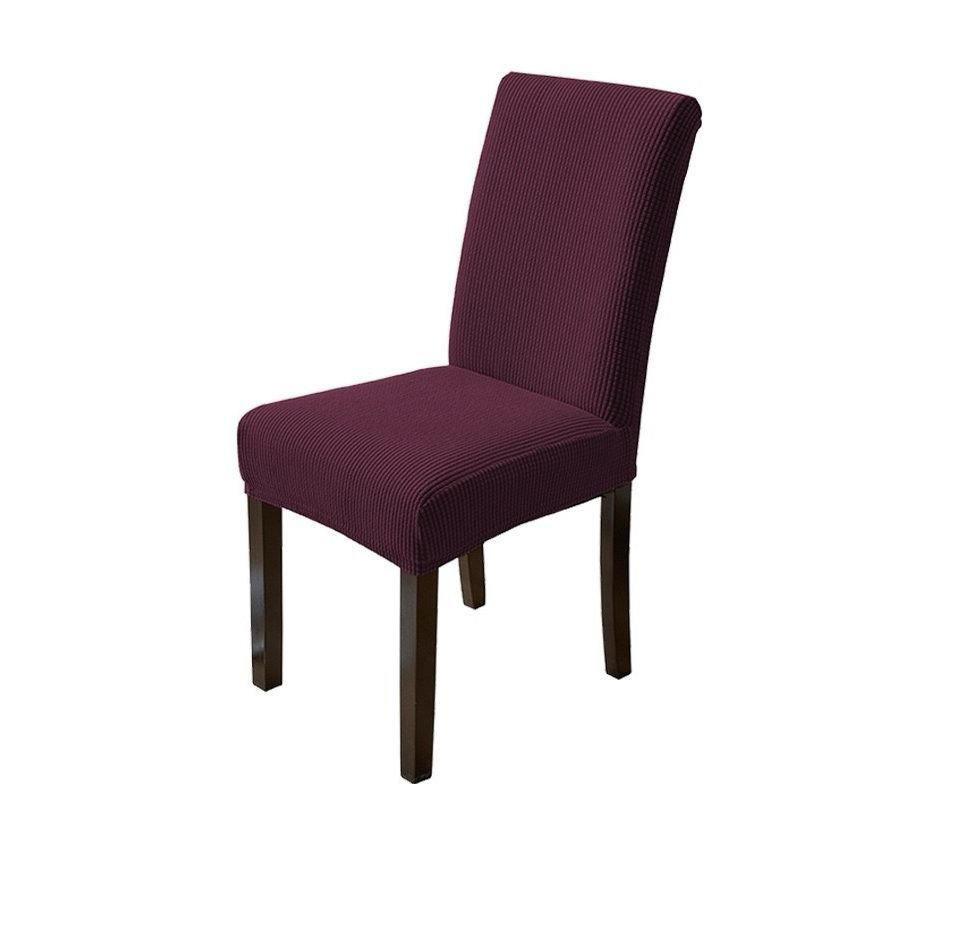 Univerzální napínací potah na židli - Tmavě červený Fleece