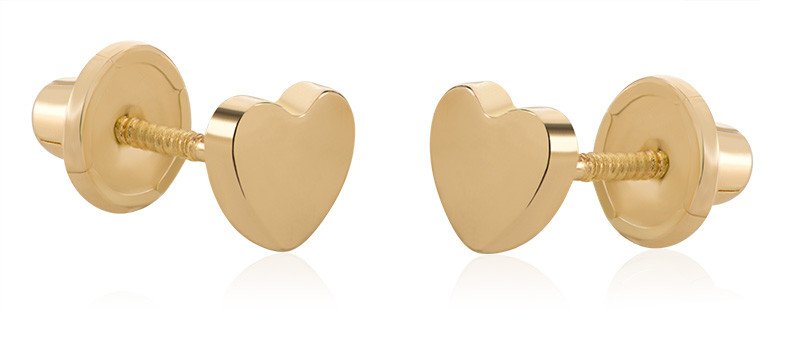 Brilio Něžné náušnice ze zlata Srdíčka 14/114.581/17