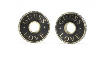 Guess Originální pozlacené náušnice Love Guess JUBE04084JWYGBKT/U