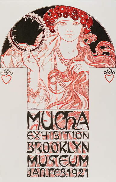 Mucha, Alphonse Marie Mucha, Alphonse Marie - Obrazová reprodukce Exhibition Brooklyn Museum, (26.7 x 40 cm)