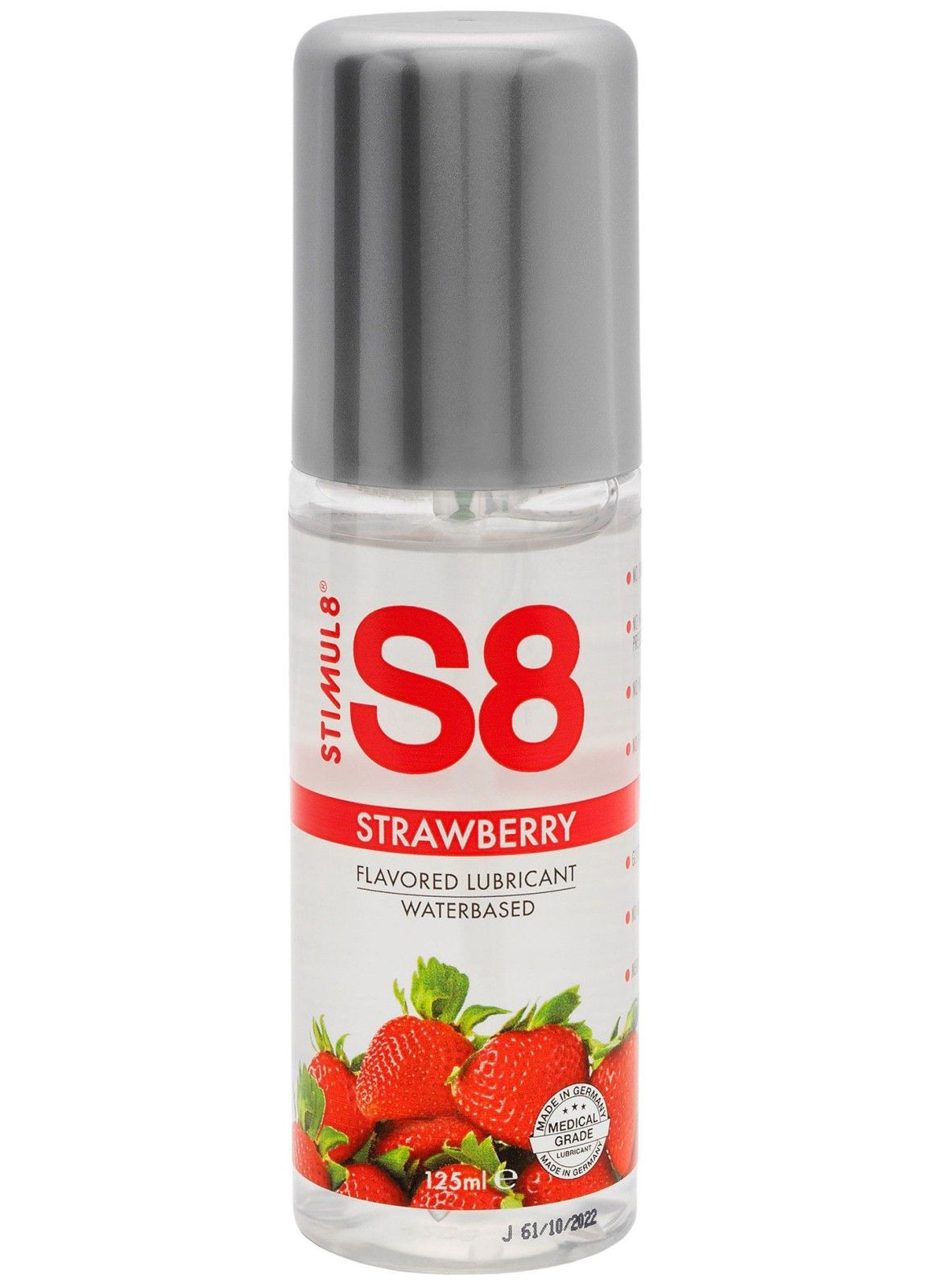 Stimul8 Ochucený lubrikační gel S8 Strawberry – STIMUL8 (jahoda, 125 ml)