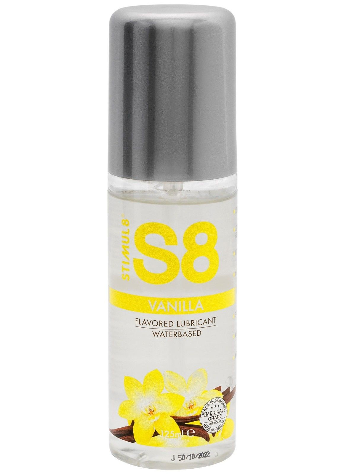 Stimul8 Ochucený lubrikační gel S8 Vanilla – STIMUL8 (vanilka, 125 ml)