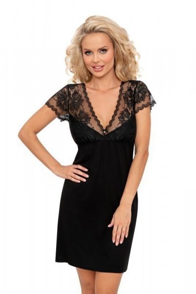 Donna Roxana černá Noční Košilka 36/S