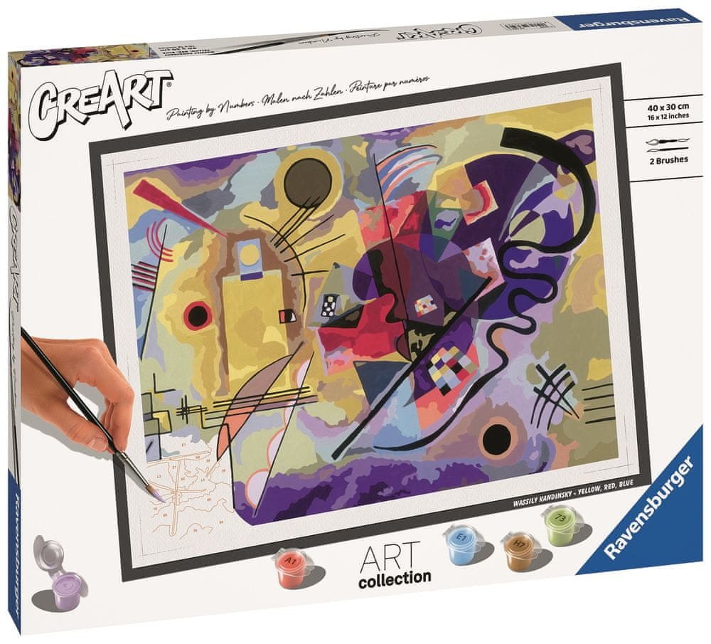 Ravensburger CreArt Wassily Kandinsky: Žlutá, červená, modrá