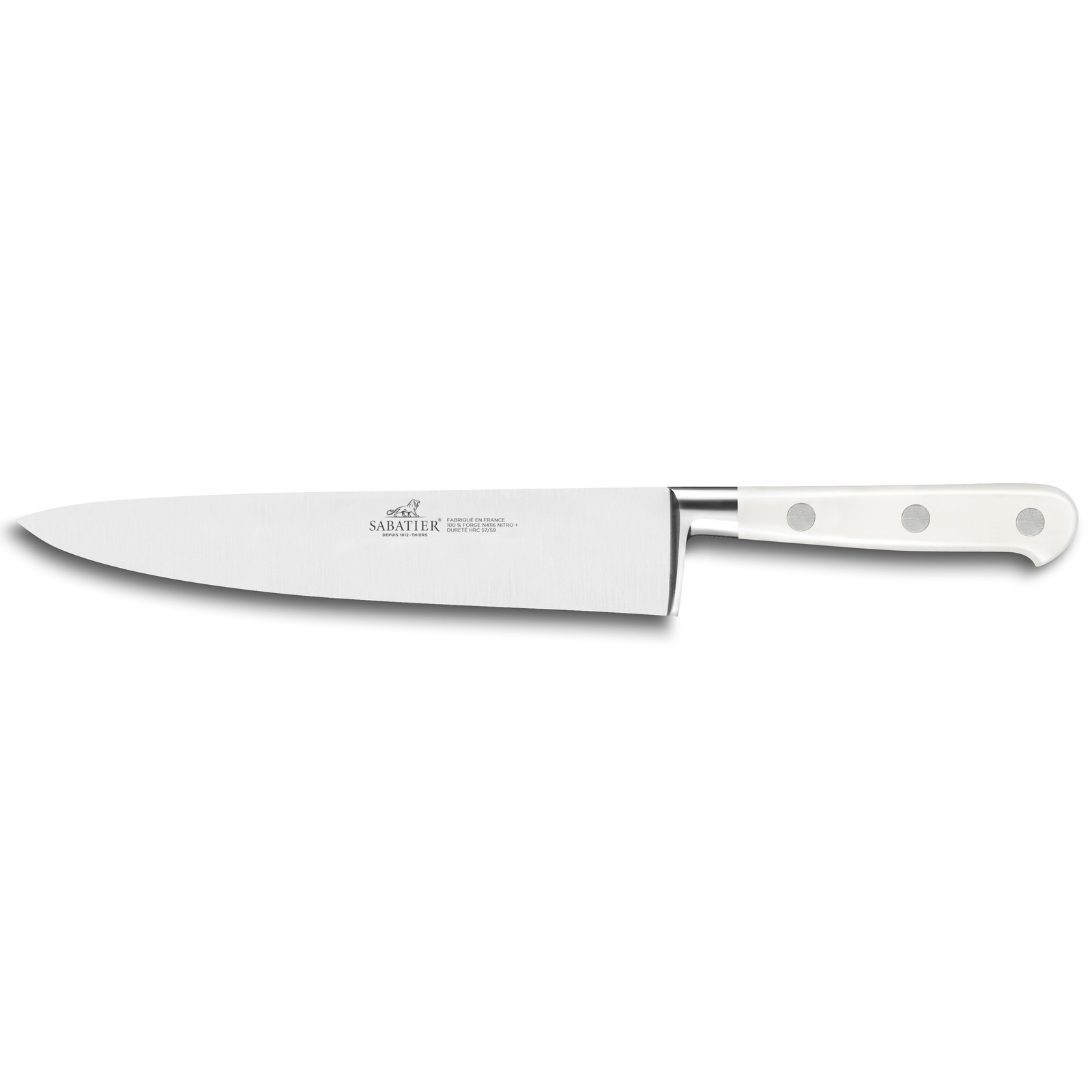 Kuchařský nůž TOQUE 20 cm, nerezové nýty, bílá, Lion Sabatier