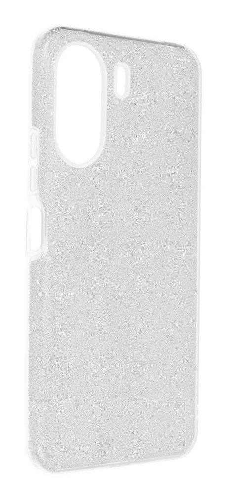 Kryt TopQ Xiaomi Redmi 13C glitter stříbrný 116639