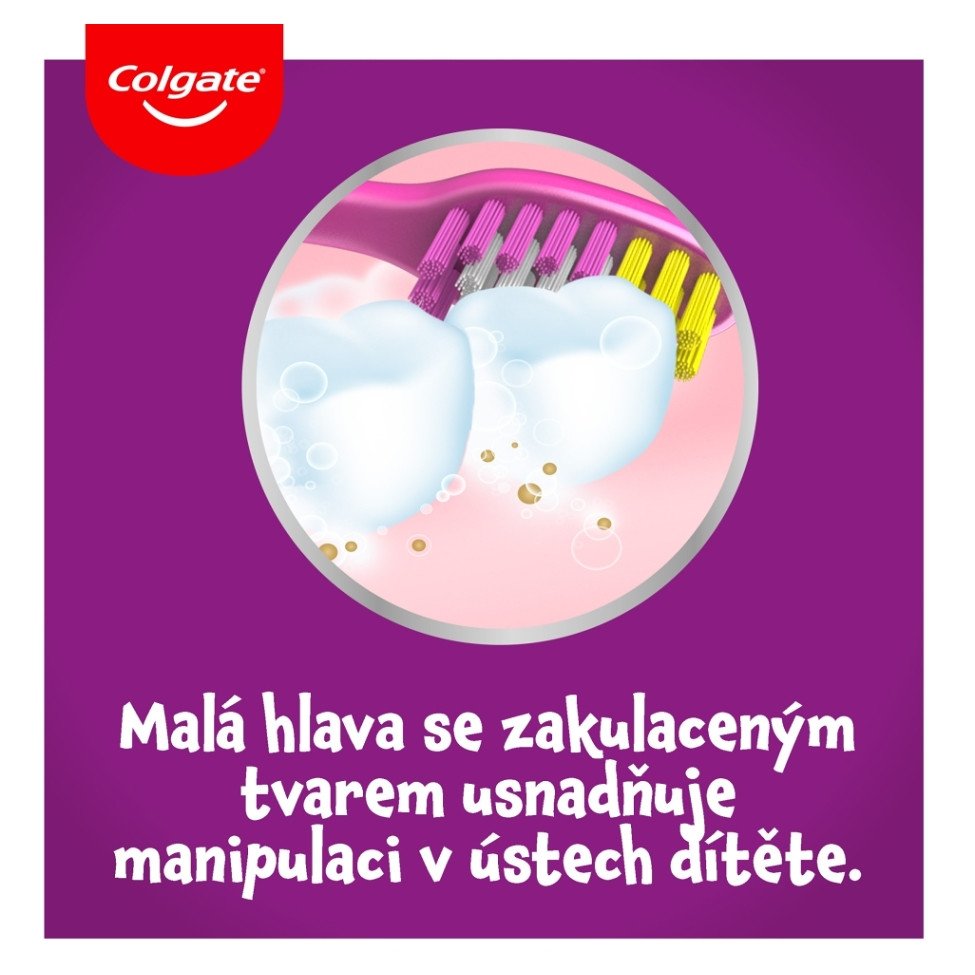 COLGATE Dětský zubní kartáček Little Kids Smiles pro děti ve věku 3-5 let 2ks