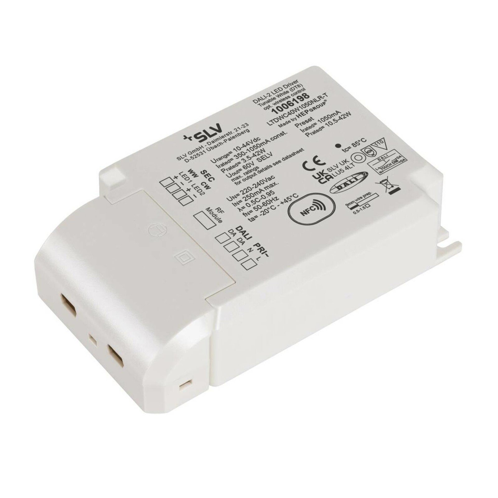 BIG WHITE (SLV) LED driver 1050 mA, 42 w 1006198