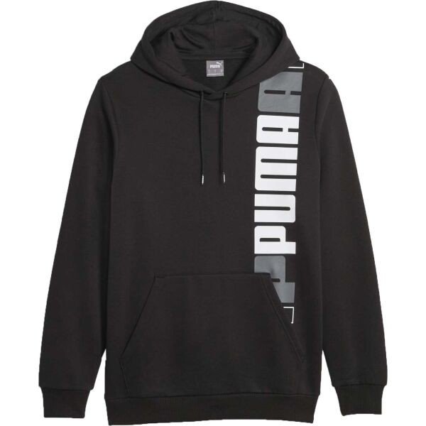 Puma ESSENTIALS + LOGO LAB HOODIE FL Pánská mikina, černá, veľkosť M