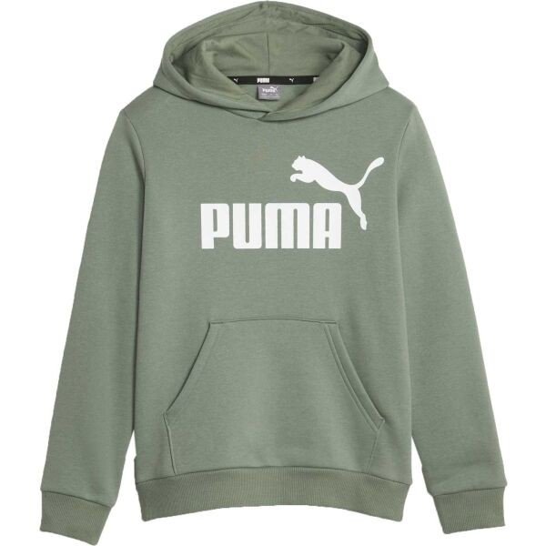 Puma ESSENTIALS BIG LOGO HOODIE Chlapecká mikina, khaki, veľkosť 140