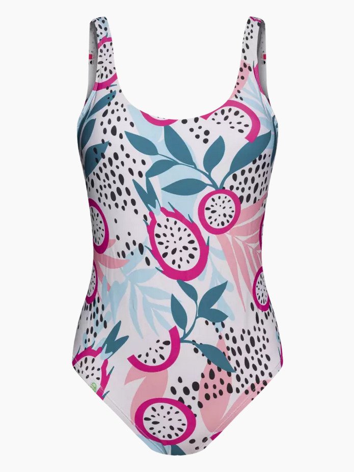 Veselé dámské jednodílné plavky Dedoles Dračí ovoce (D-F-BW-SW-OPS-C-1579) XS
