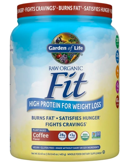 Garden of Life Raw Organic Fit Coffee, příchuť káva, 465 g
