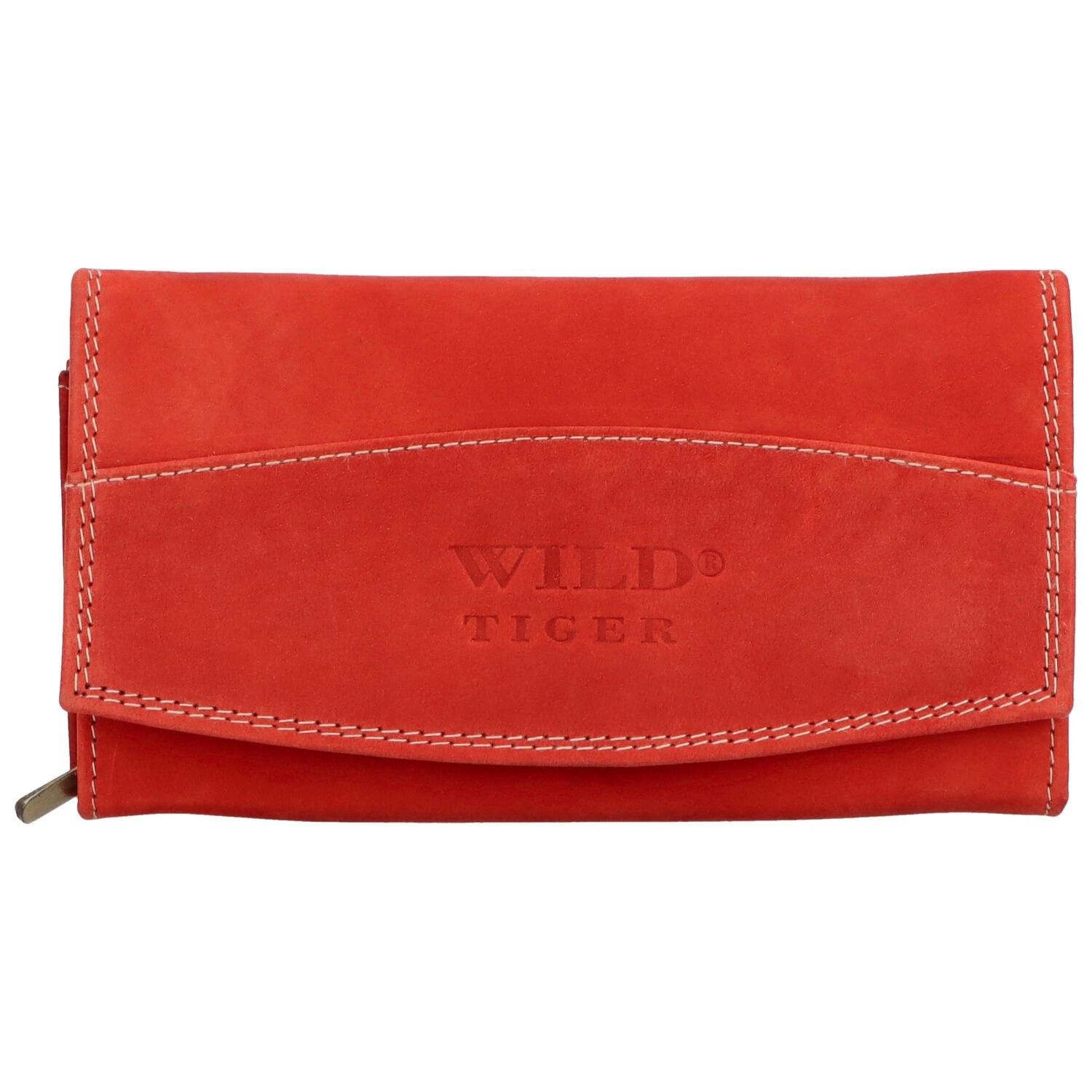 Dámská kožená peněženka červená - Wild Tiger Liliane červená