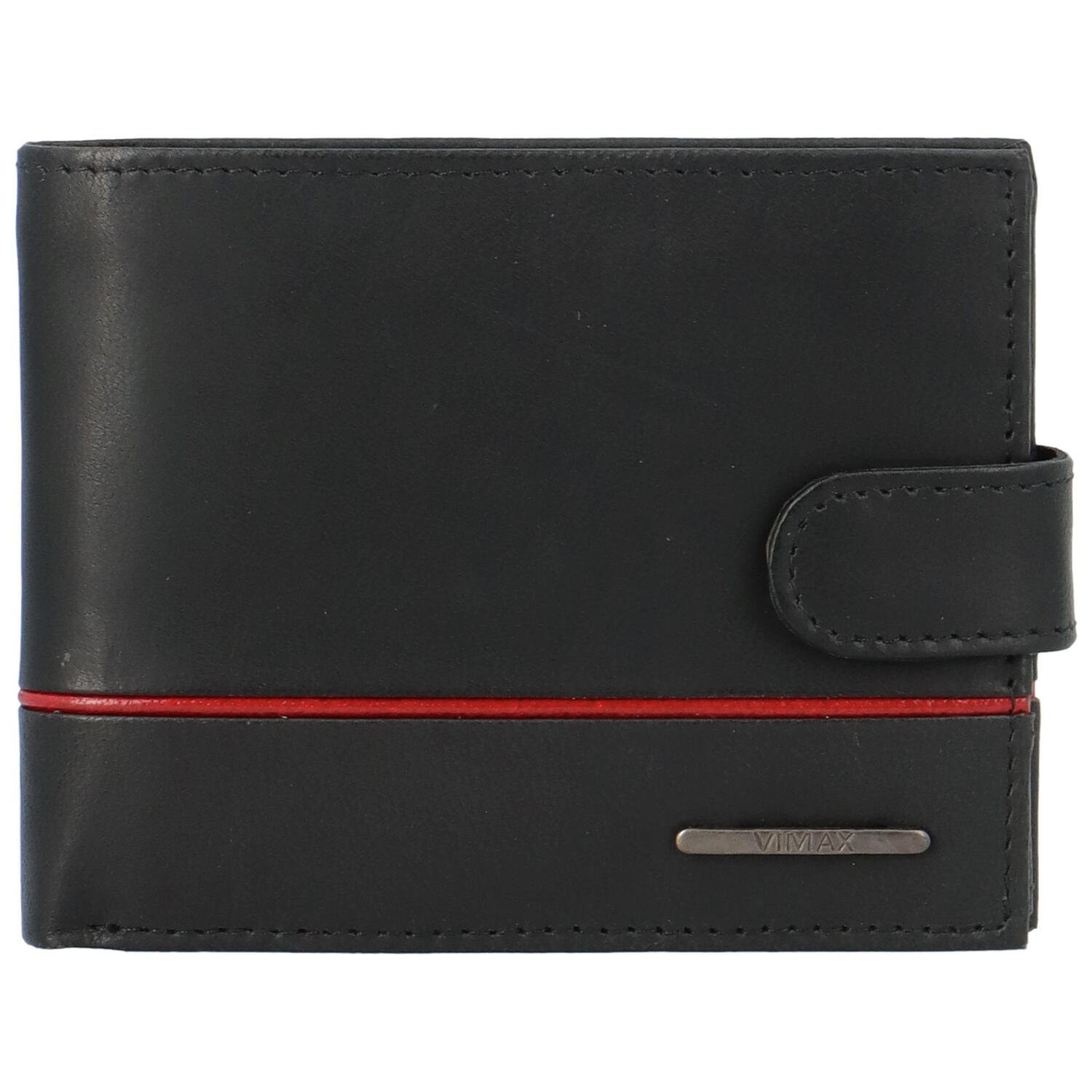 Pánská kožená peněženka černá - Vimax Vallik černá