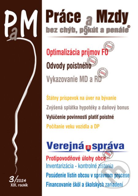 Práce a Mzdy bez chýb, pokút a penále č. 3 / 2024 - Delenie príjmov fyzických osôb - Poradca s.r.o.