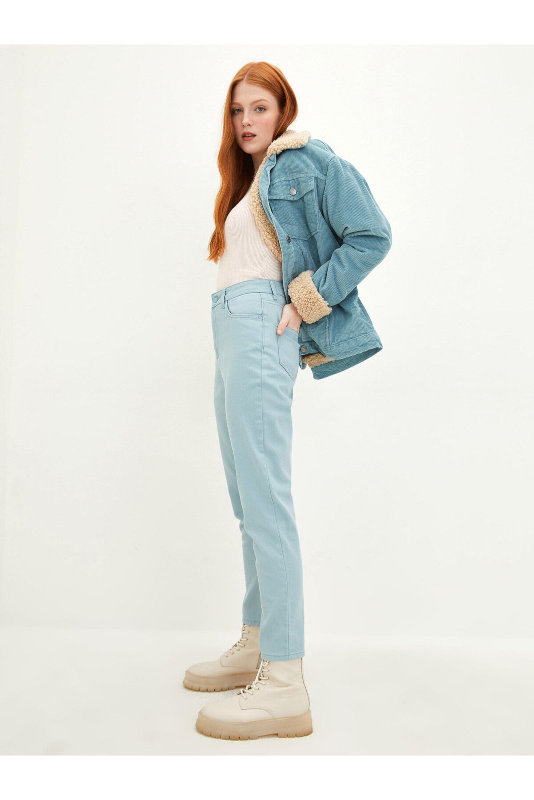 LC Waikiki Yüksel Waist Mom Fit Women's Jeans with Pockets