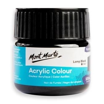 Akrylová barva Mont Marte,100ml, černá (Lamp Black)