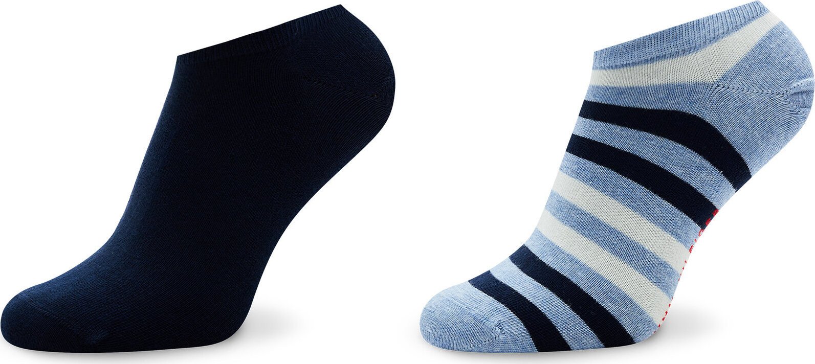 Sada 2 párů pánských nízkých ponožek Tommy Hilfiger 382000001 Light Blue Melange 025