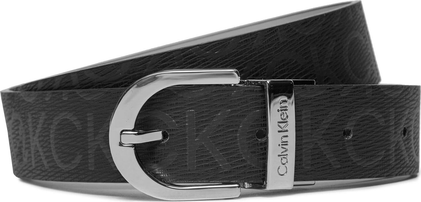 Dámský pásek Calvin Klein Ck Reversible Belt 3.0 Epi Mono K60K609981 Black Epi Mono/Dk Ecru 0GJ