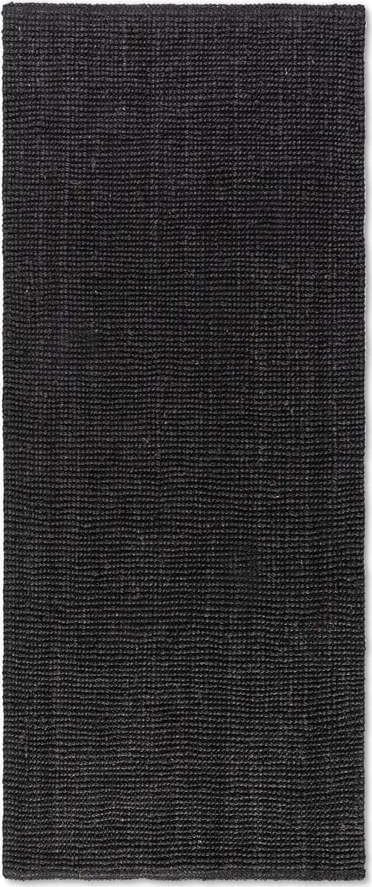 Černý jutový běhoun 80x200 cm Bouclé – Hanse Home