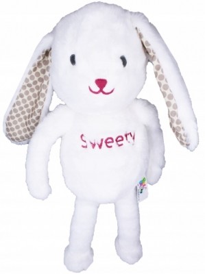 Plyšová hračka Králíček Sweety, 38cm, bílý