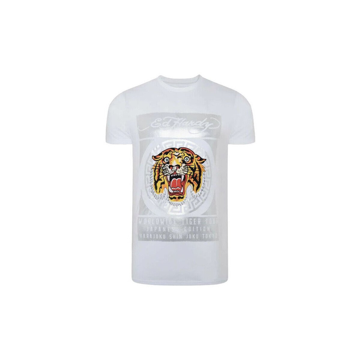 Ed Hardy  Tile-roar t-shirt  Bílá