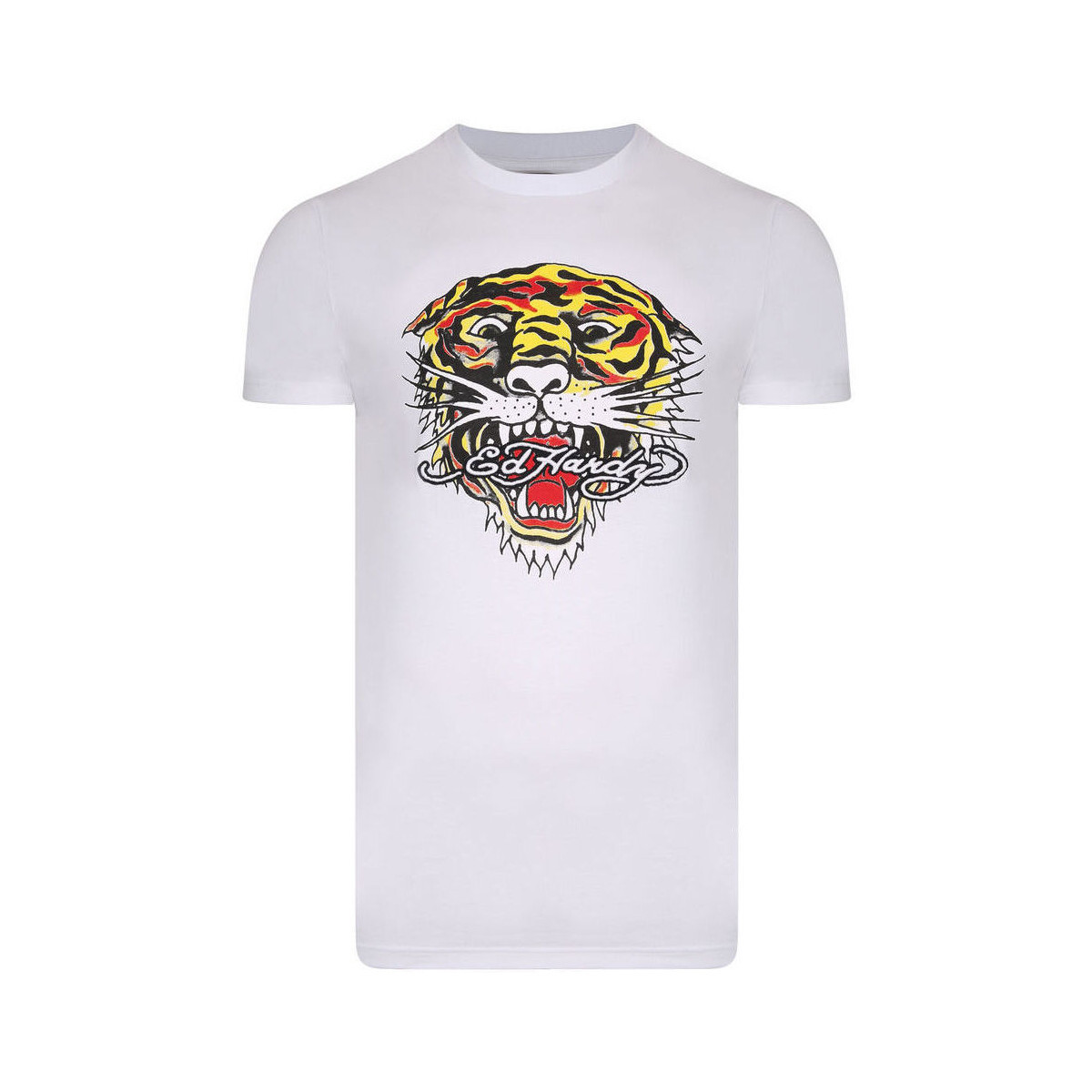 Ed Hardy  Tiger mouth graphic t-shirt white  Bílá