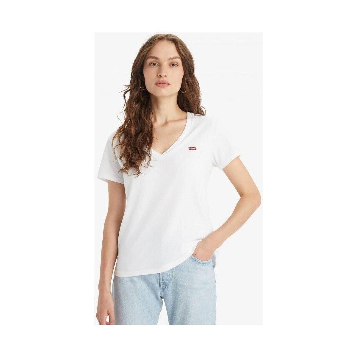 Levis  85341 0002 PERFECT VNECK  Bílá