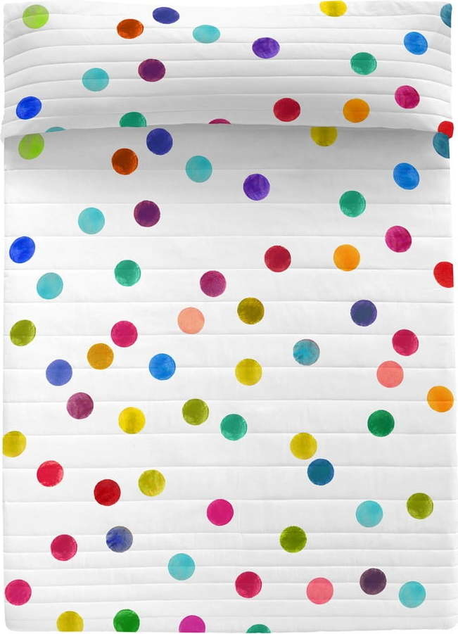 Bílý bavlněný prošívaný povlak na peřinu 240x260 cm Confetti – Happy Friday