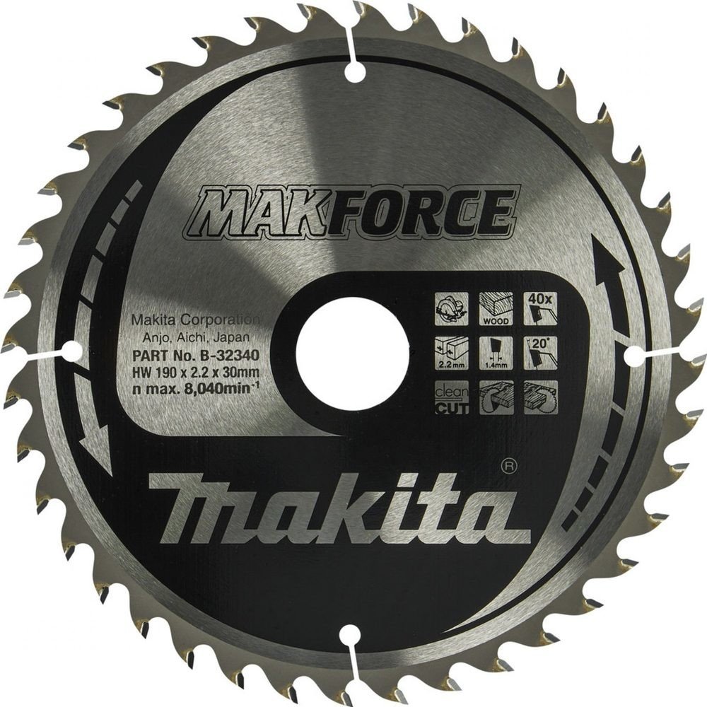 Pilový kotouč Makita MAKFORCE 190 mm 40T B-32340