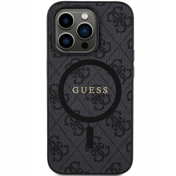 Guess Leather Metal Logo cover case MagSafe kryt pro iPhone 14 Pro