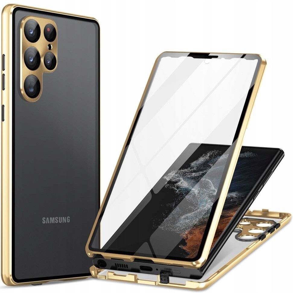 Magnetické pouzdro Dual Glass pro Samsung Galaxy S24 Ultra, ochrana fotoaparátu