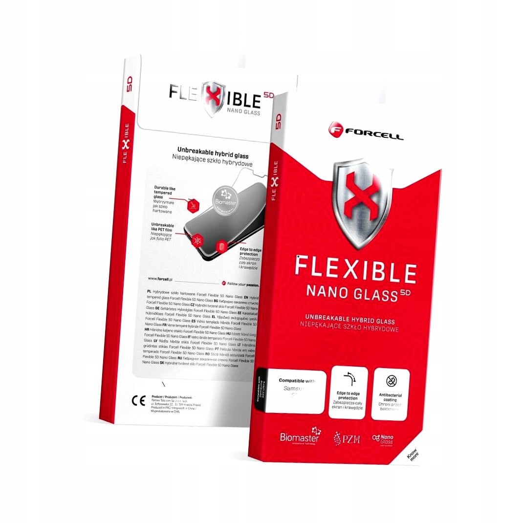 Forcell Flexible 5D hybridní sklo pro iPhone 15 černé