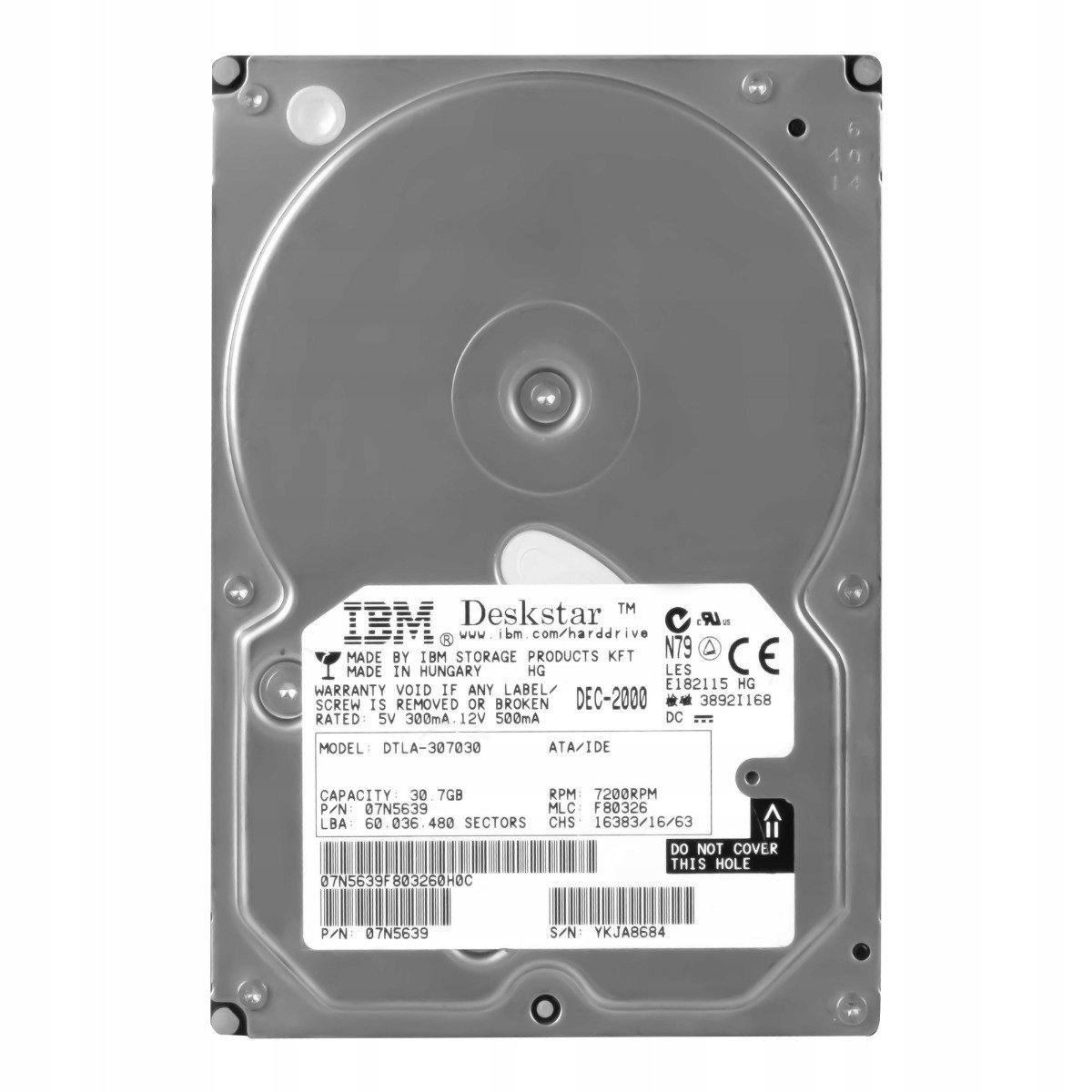 ibm> 07N5639 30.7GB 7.2K 2MB Ata 3.5'' DTLA-307030