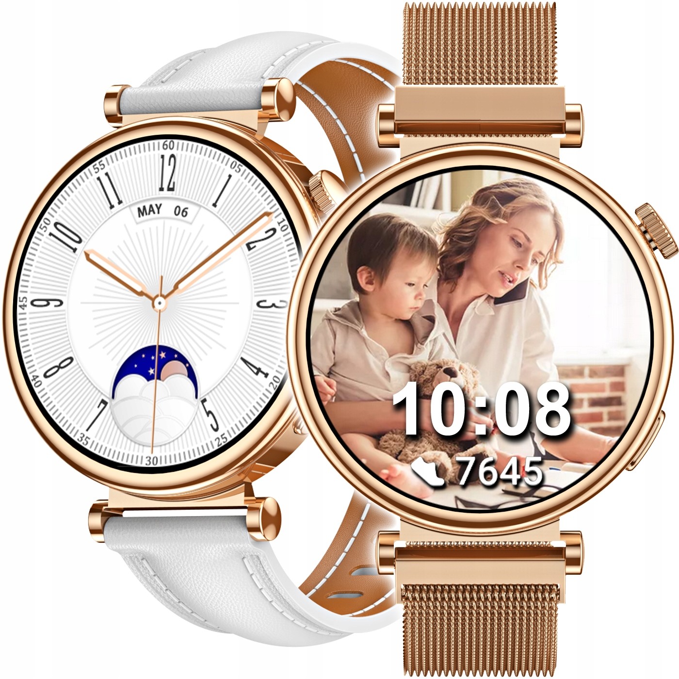 Smartwatch Dámské hodinky Tlakoměr Puls Menu cs Konverzace Sport 3 Paski