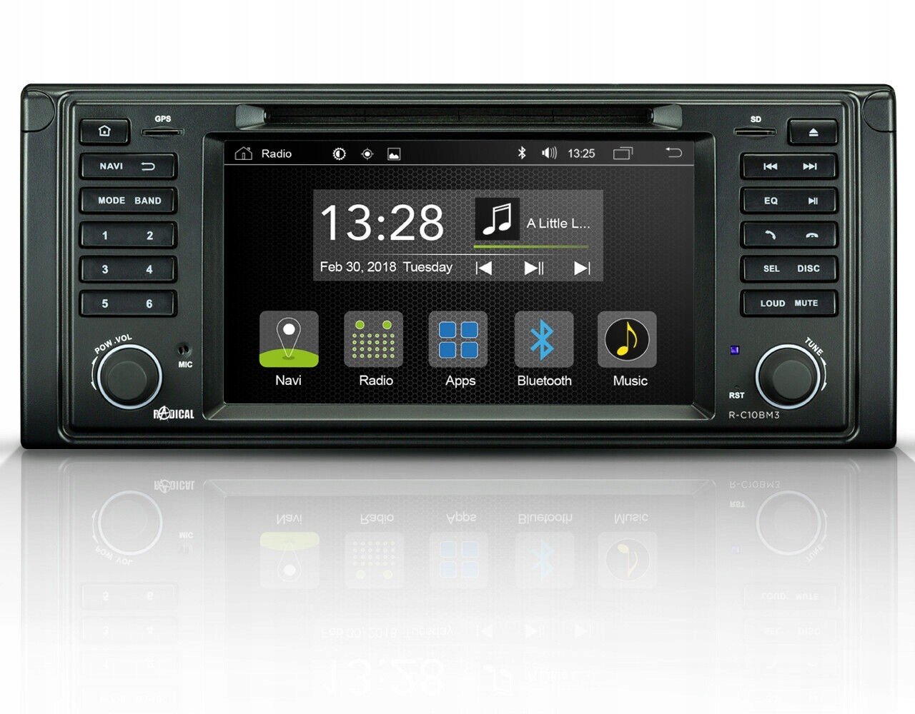 Radical R-C10BM3 Autorádio pro Bmw 5 E39 Bluetooth DVD Usb jazyk cs