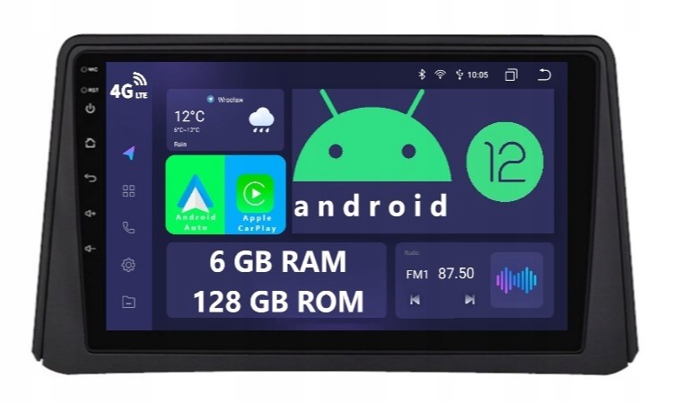 Rádio 2DIN Navigace Android Opel Mokka 1 A Dsp Carplay 6/128 Gb Lte