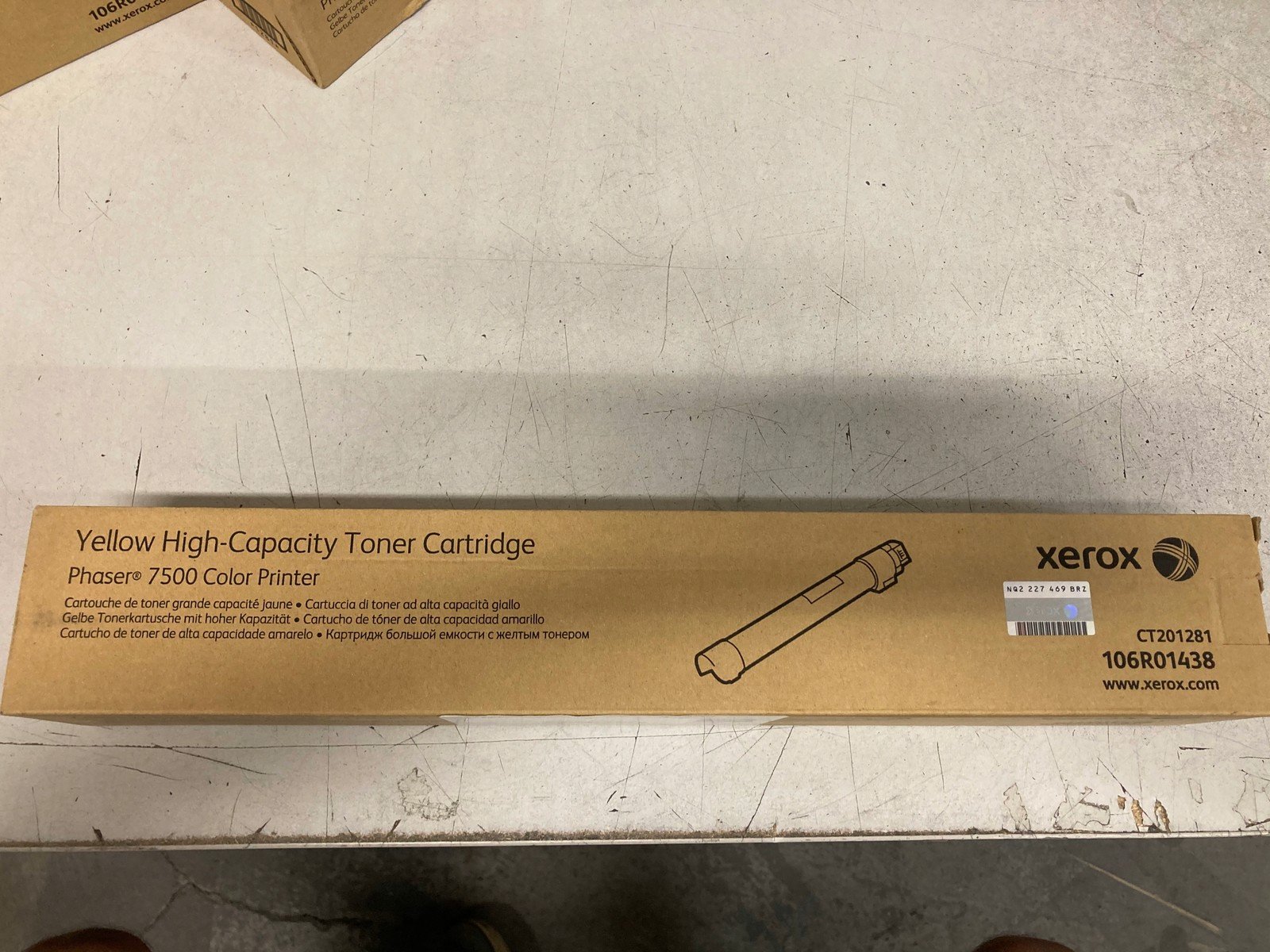 Toner Xerox 106R01438 Yellow Phaser 7500 Originál