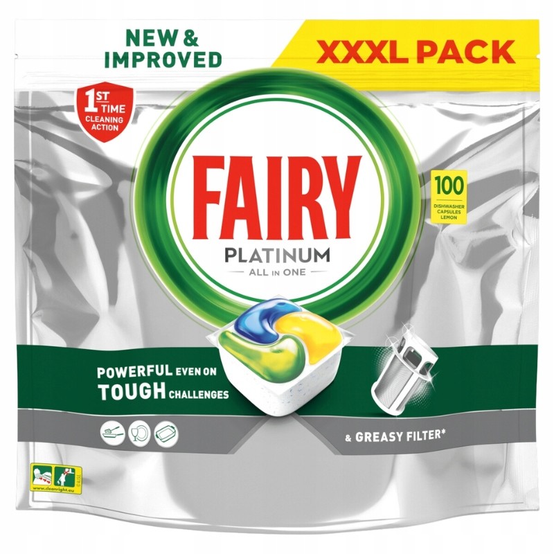 Fairy Platinum All in One Lemon Kapsle do myčky 100 kusů