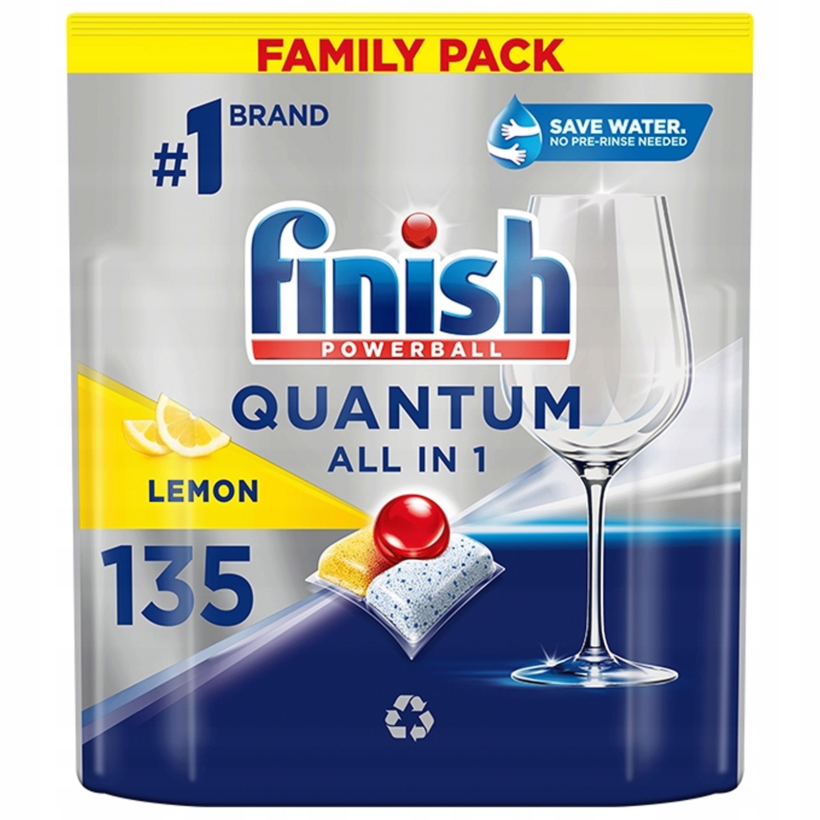 Finish Kapsle do myčky Quantum All-in-1 Lemon Citron 135 kusů