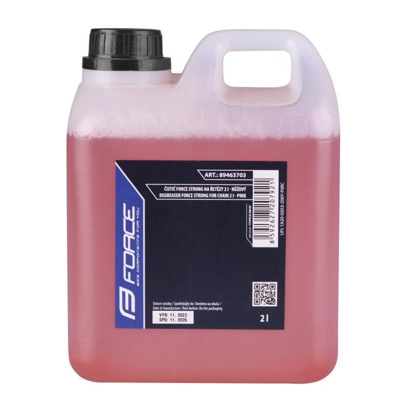 Force STRONG na řetězy - 2 l, kanystr - růžový čistič