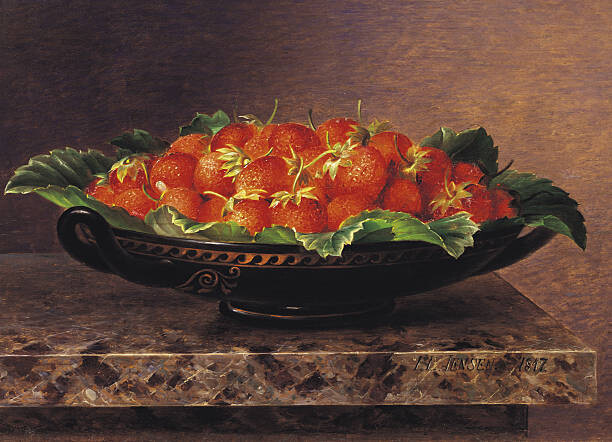 Fine Art Photographic Ilustrace Strawberries in a Greek kylix, Fine Art Photographic, (40 x 30 cm)