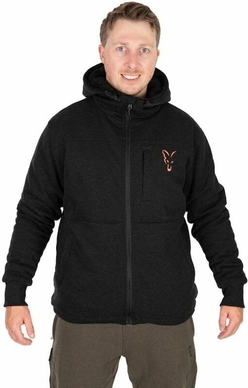 Fox Fishing Mikina Collection Sherpa Hoody Black/Orange S