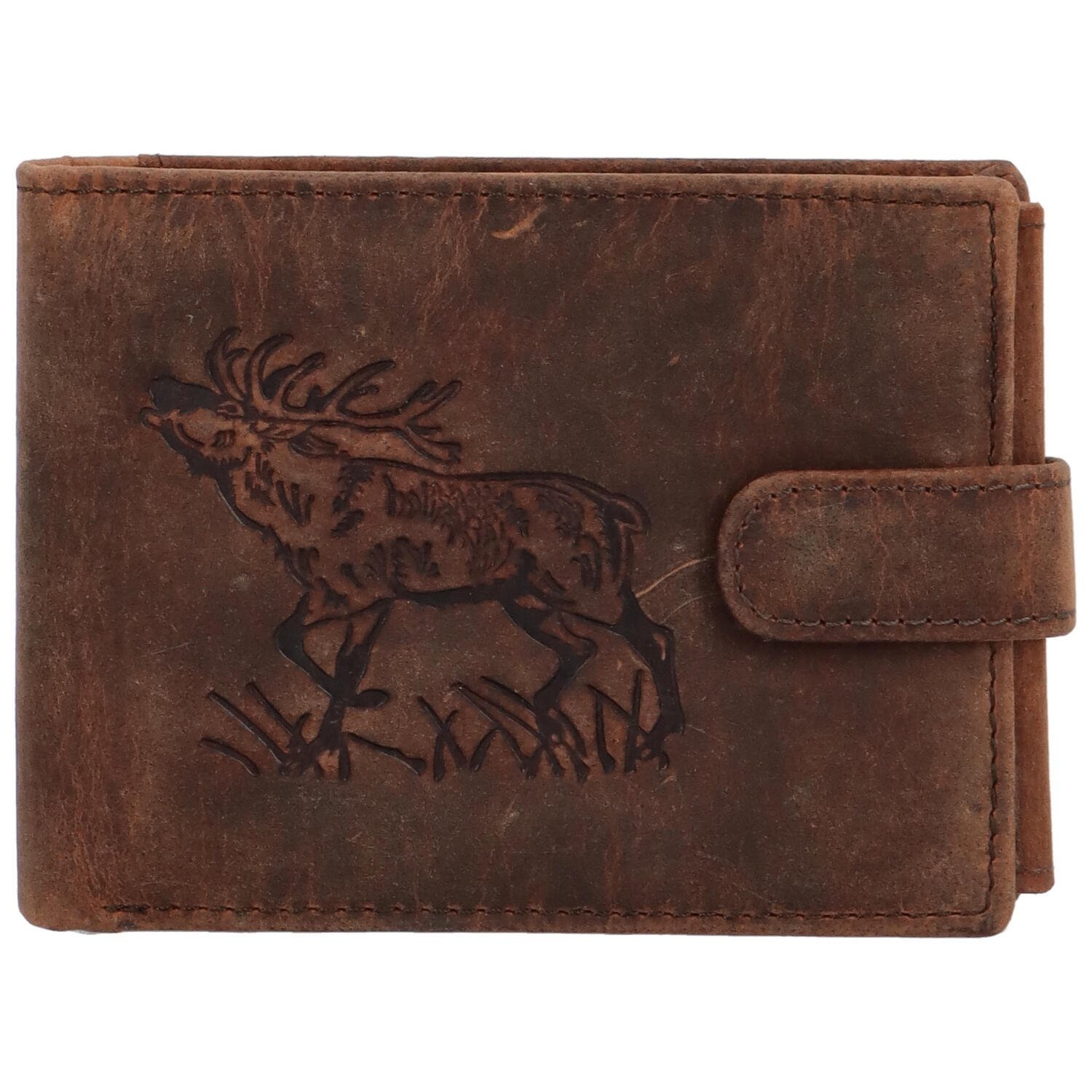 Pánská kožená peněženka Jelen Tristan, hnědá