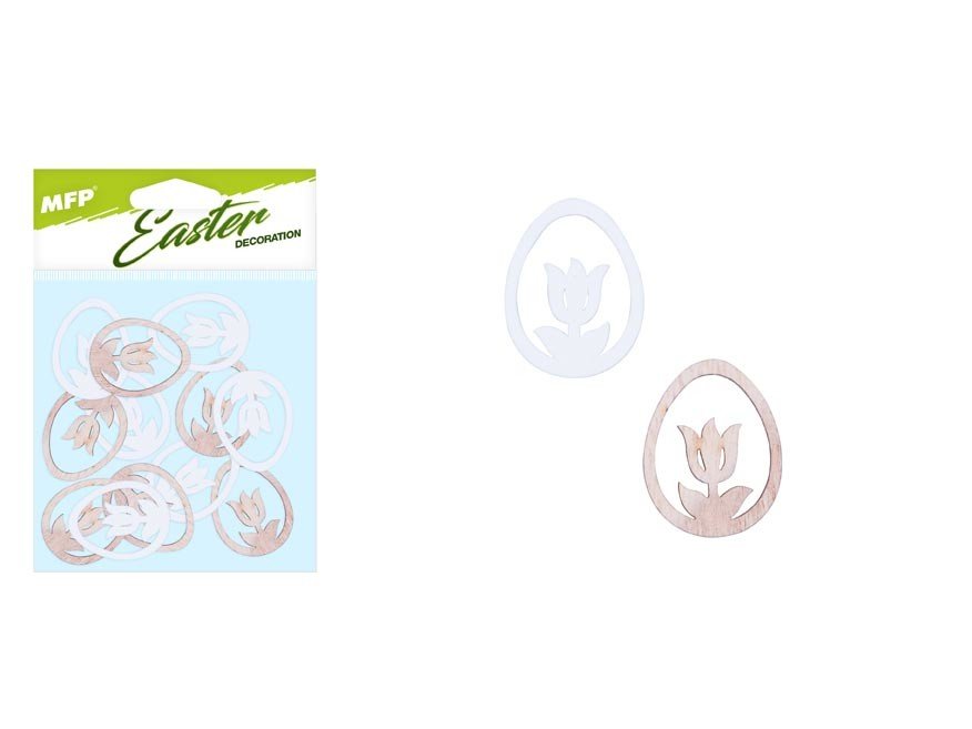 MFP 2221746 Dekorace tulipán 3cm 12ks přírodní mix